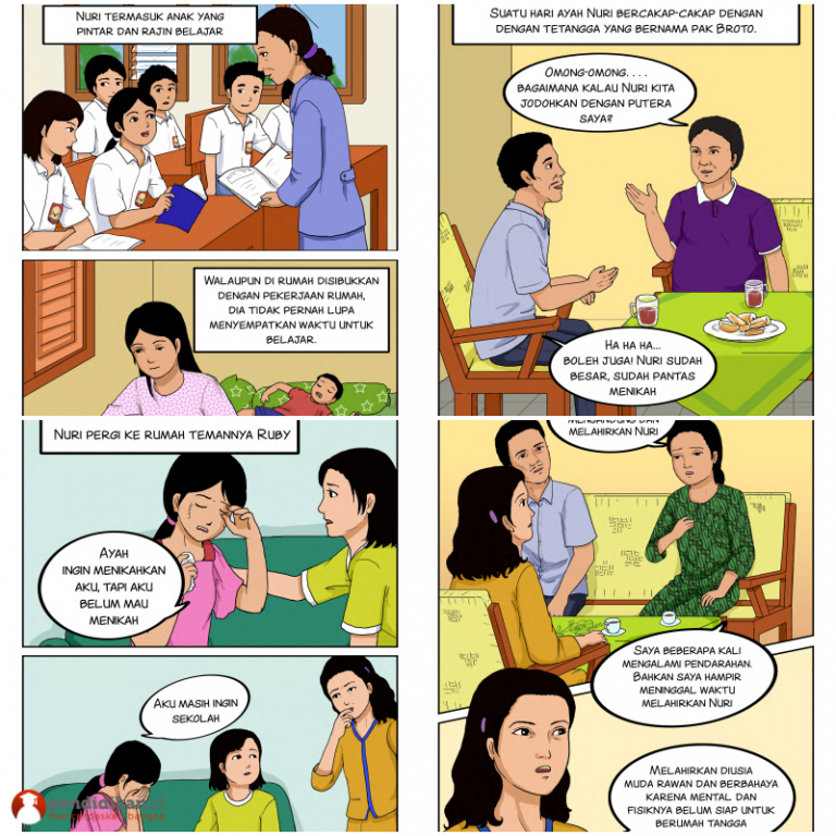 Komik Edukasi Dampak Medis Dan Psikologis Dari Pernikahan Usia Dini