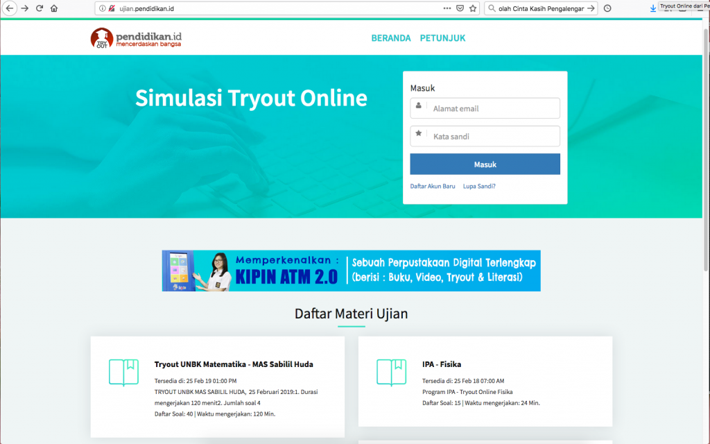 MA Sabilil Huda Riau Adakan Tryout Online di Sekolah ...