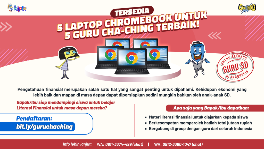 Program Guru Cha-Ching berhadiah 5 Laptop Chromebook