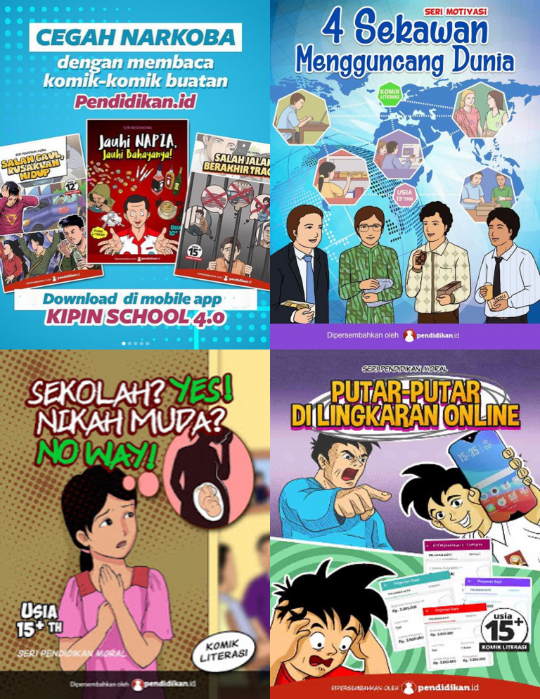 Kipin School Mendukung Gerakan Literasi Nasional Dengan 450 Komik