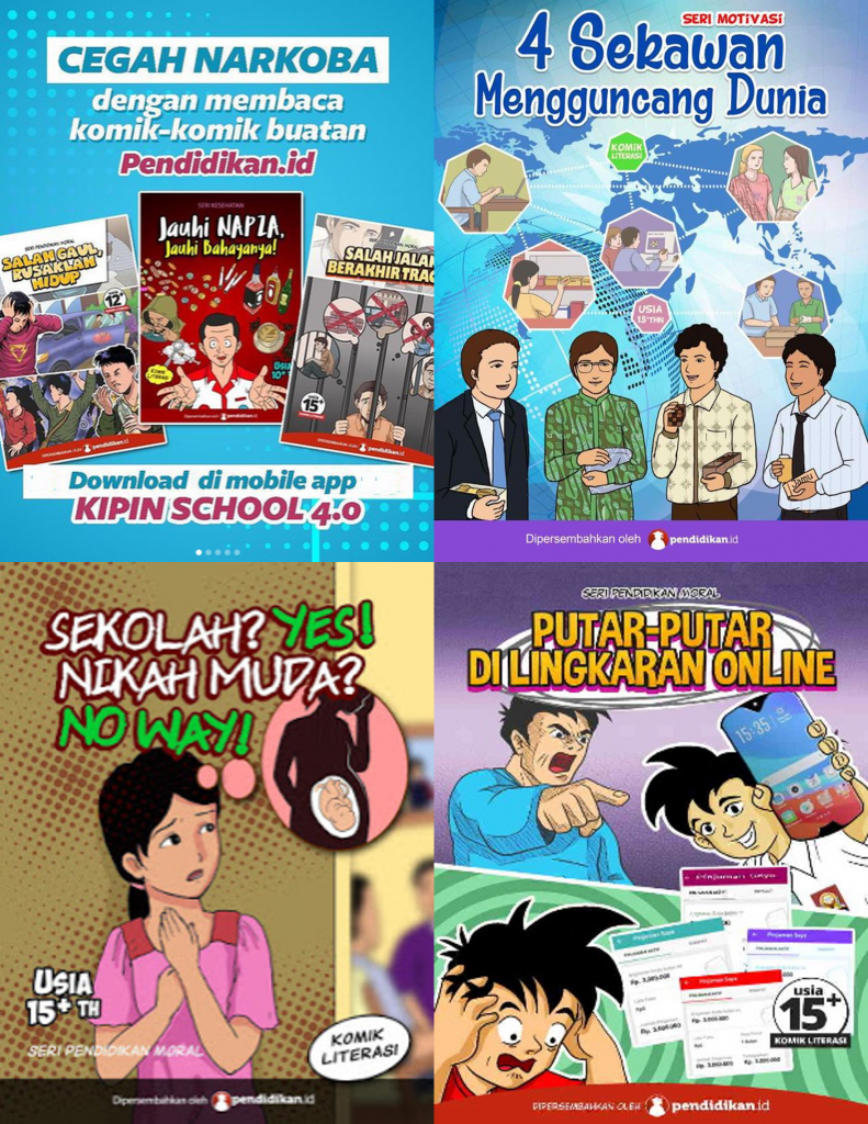 Contoh-contoh Komik Pendidikan pada Kipin School