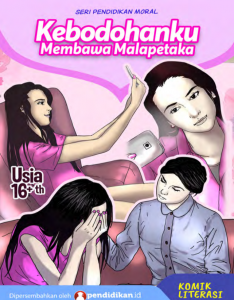Cover komik literasi Kipin dengan judul "Kebodohanku Membawa Malapetaka"