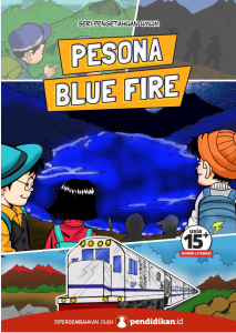 Halaman depan komik literasi "Pesona Blue Fire"