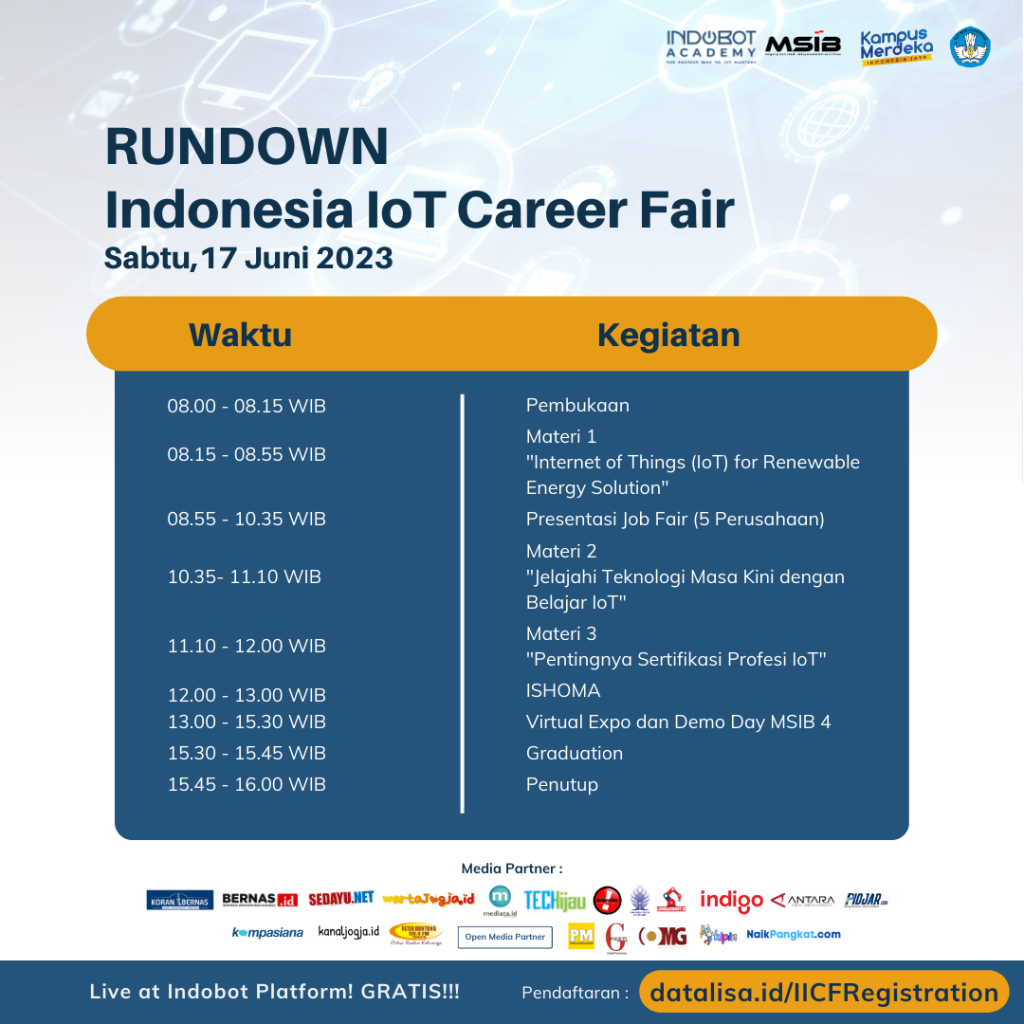 Rundown Indonesia IoT Career Fair-Media Partner Kipin-Rundown