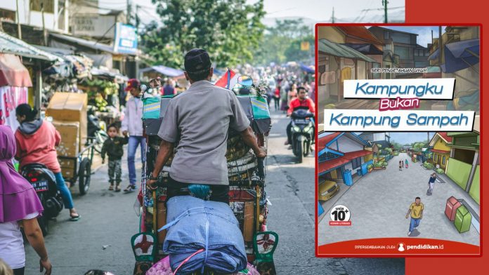 Ilustrasi pasar di tengah perkampungan (Source: selective photography of man pedaling wagon; Photo by Fikri Rasyid on Unsplash)