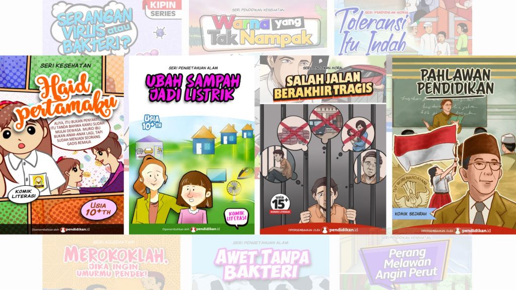 Komik Literasi Pendidikan Kolaborasi Pendidikan.id dan Budi Santoso Kepala Sekolah SMAN 1 Lumbang