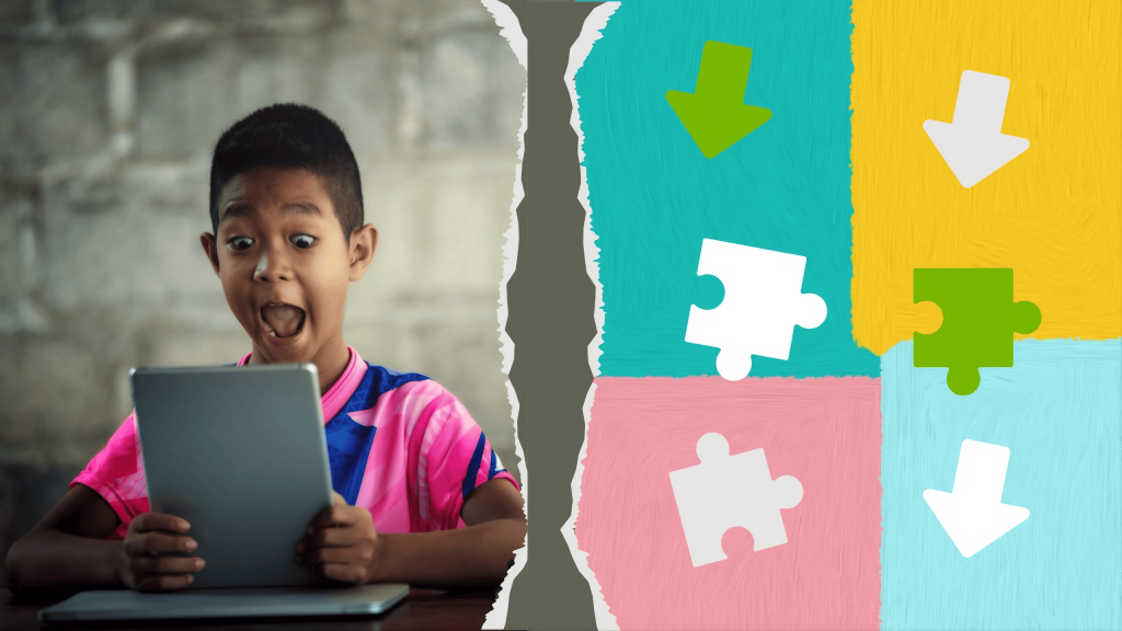 Ilustrasi seorang anak laki-laki belajar dengan menggunakan gadget (Sourve: Freepik & adjusted by Canva)