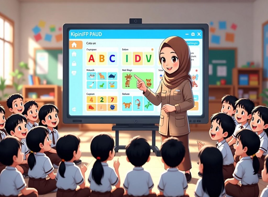Ilustrasi Pembelajaran Menggunakan KipinIFP PAUD
