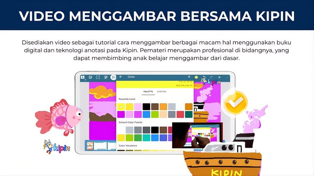 Tampilan isi salah satu konten Video Belajar Menggambar Kipin