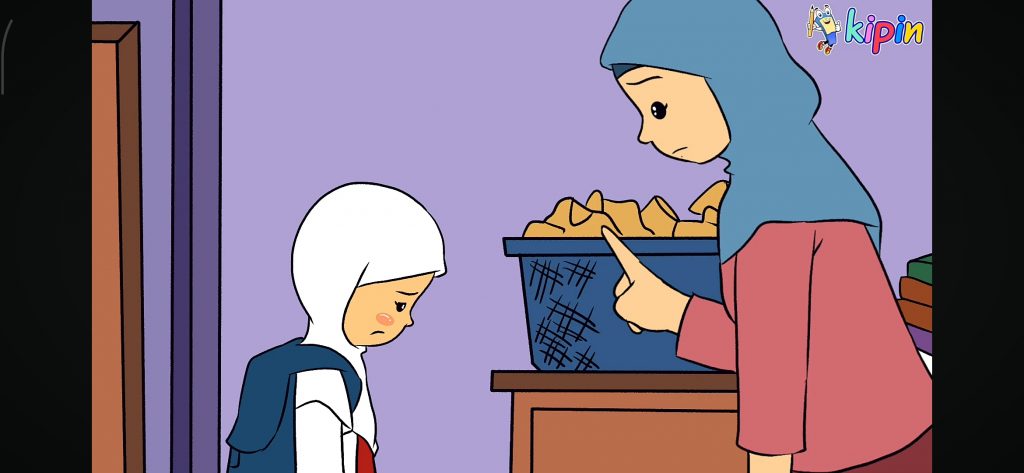 Tampilan salah satu cuplikan konten Dongeng Kipin