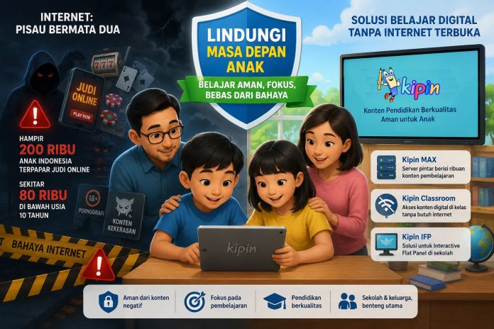Solusi Pembelajaran Digital Tanpa Internet Terbuka untuk Lindungi Masa Depan Anak