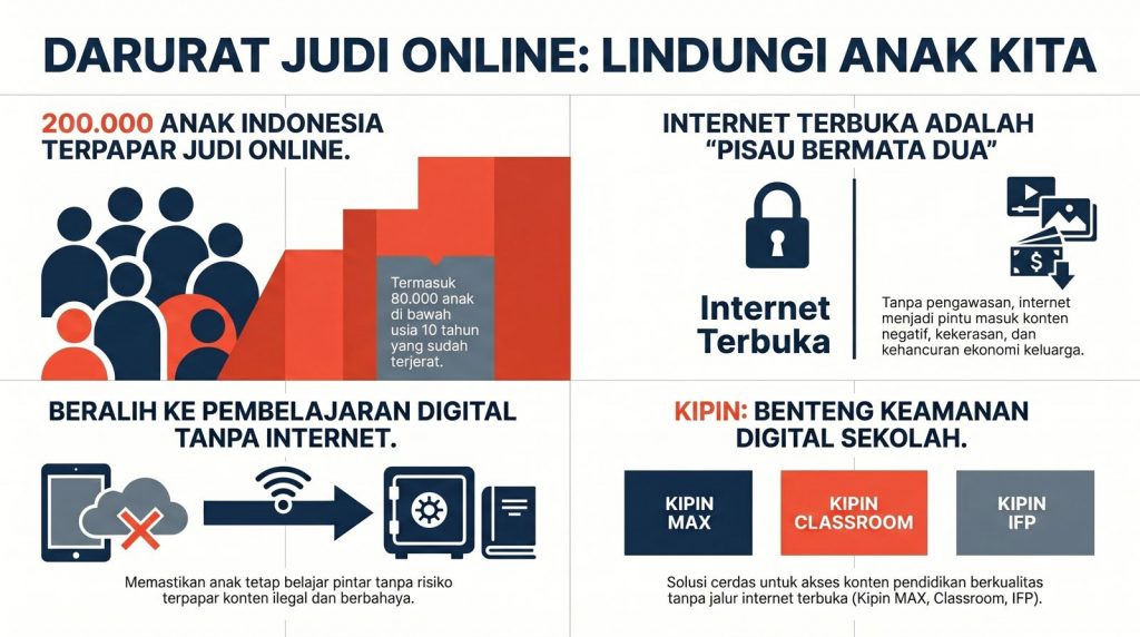 Lindungi Anak Kita dari Darurat Judi Online dengan Beralih ke Pembelajaran Digital Tanpa Internet