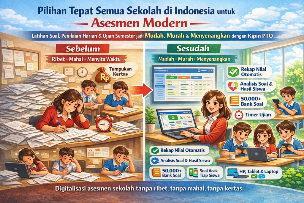 Asesmen Modern di Sekolah yang Mudah, Murah dan Menyenangkan dengan Kipin PTO