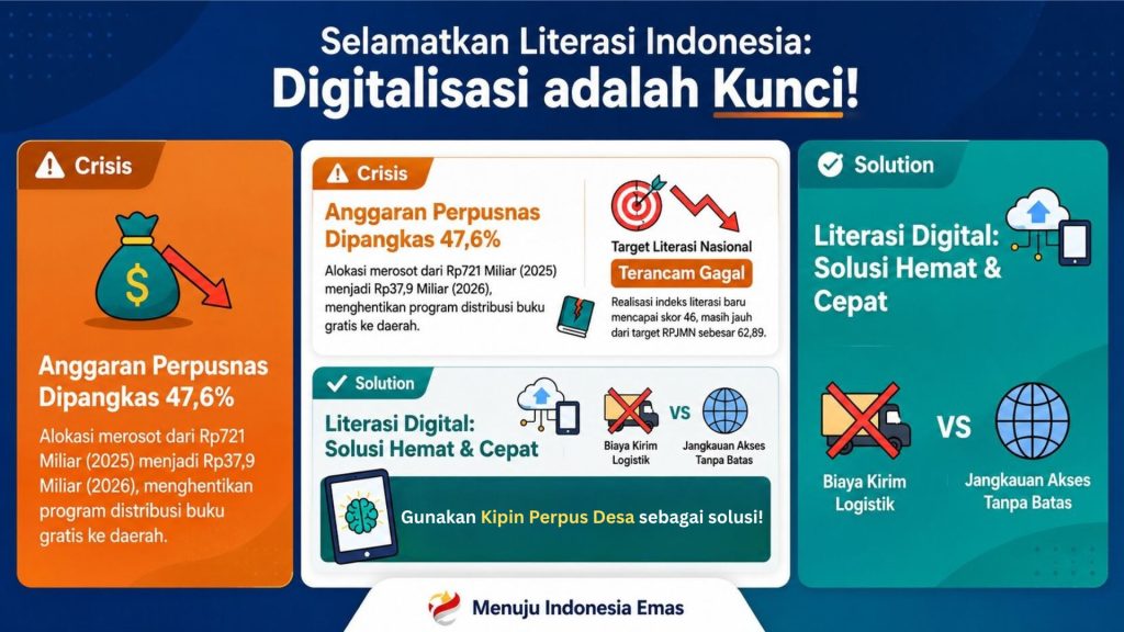 Infografis Solusi Literasi Indonesia melalui Literasi Digital