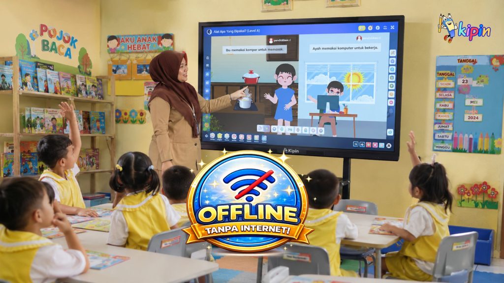 Ilustrasi KBM dengan Konten Pembelajaran tanpa Internet pada IFP