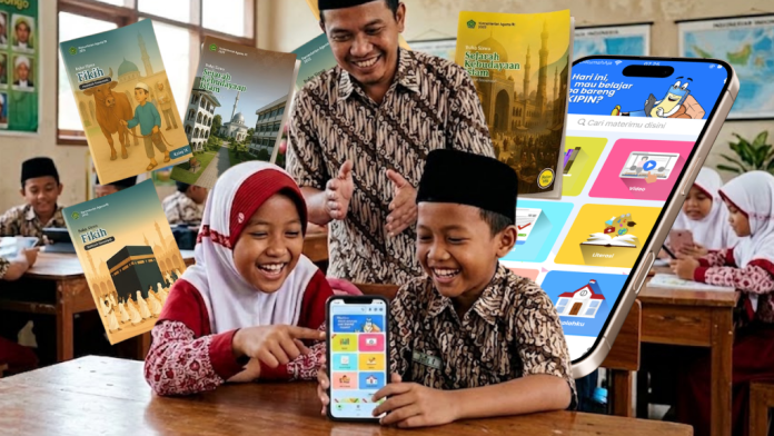Ilustrasi Kegiatan Belajar di Kelas dengan Mengakses Buku Madrasah dari Kemenag secara Gratis melalui Kipin School 4.0