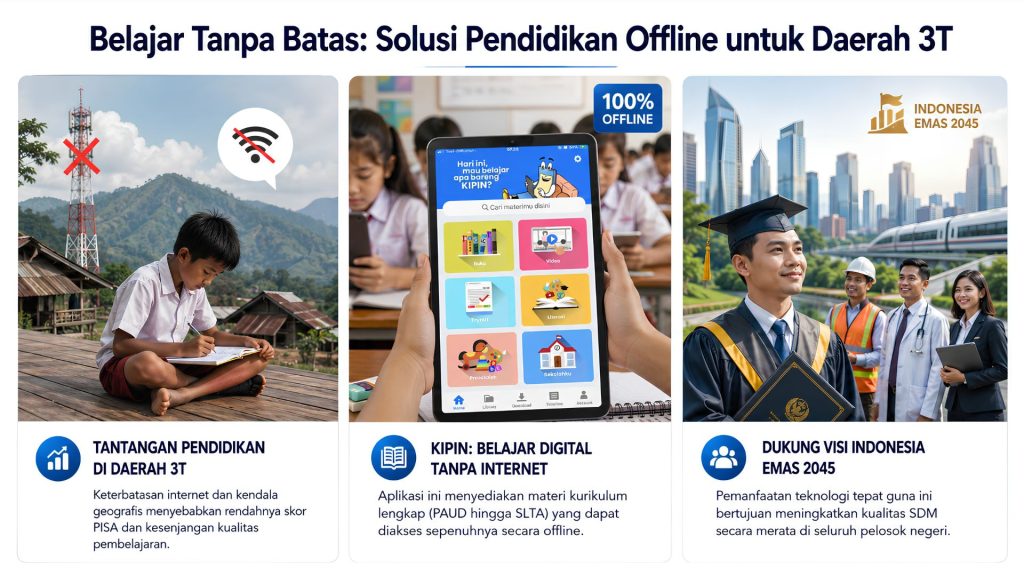 Infografis Solusi Pendidikan Tanpa Internet untuk Daerah 3T