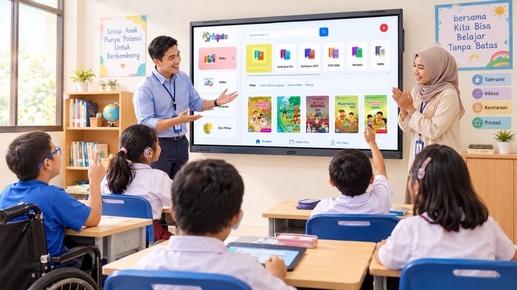 KBM Menggunakan KipinIFP untuk Mendukung Digitalisasi Pembelajaran di Kelas Anak Berkebutuhan Khusus