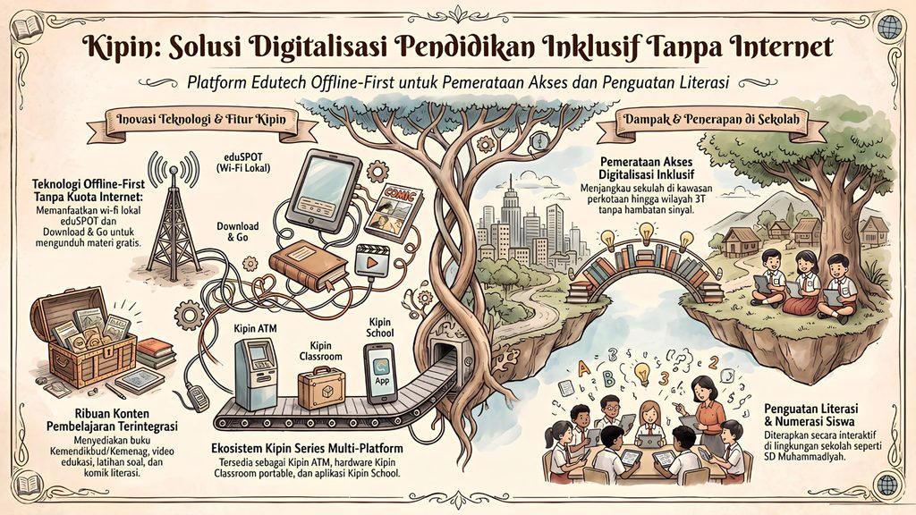 Infografis Solusi Digitalisasi Pendidikan Solutif Tanpa Internet